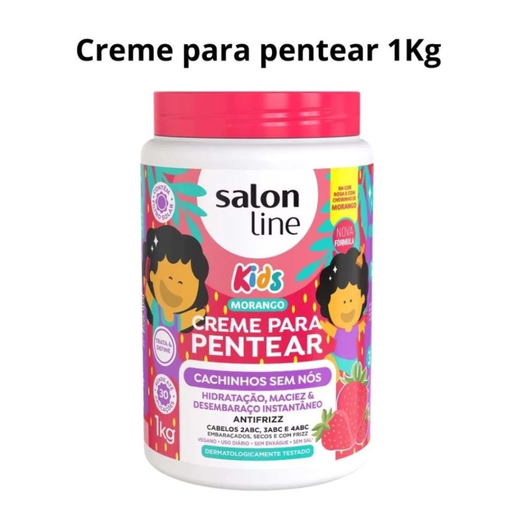 Creme de Pentear 1kg Salon Line Kids Morango