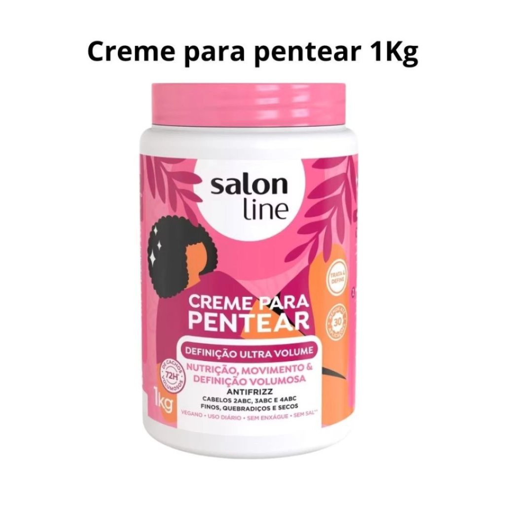 Creme de Pentear 1kg Salon Line Definição Ultra Volume 