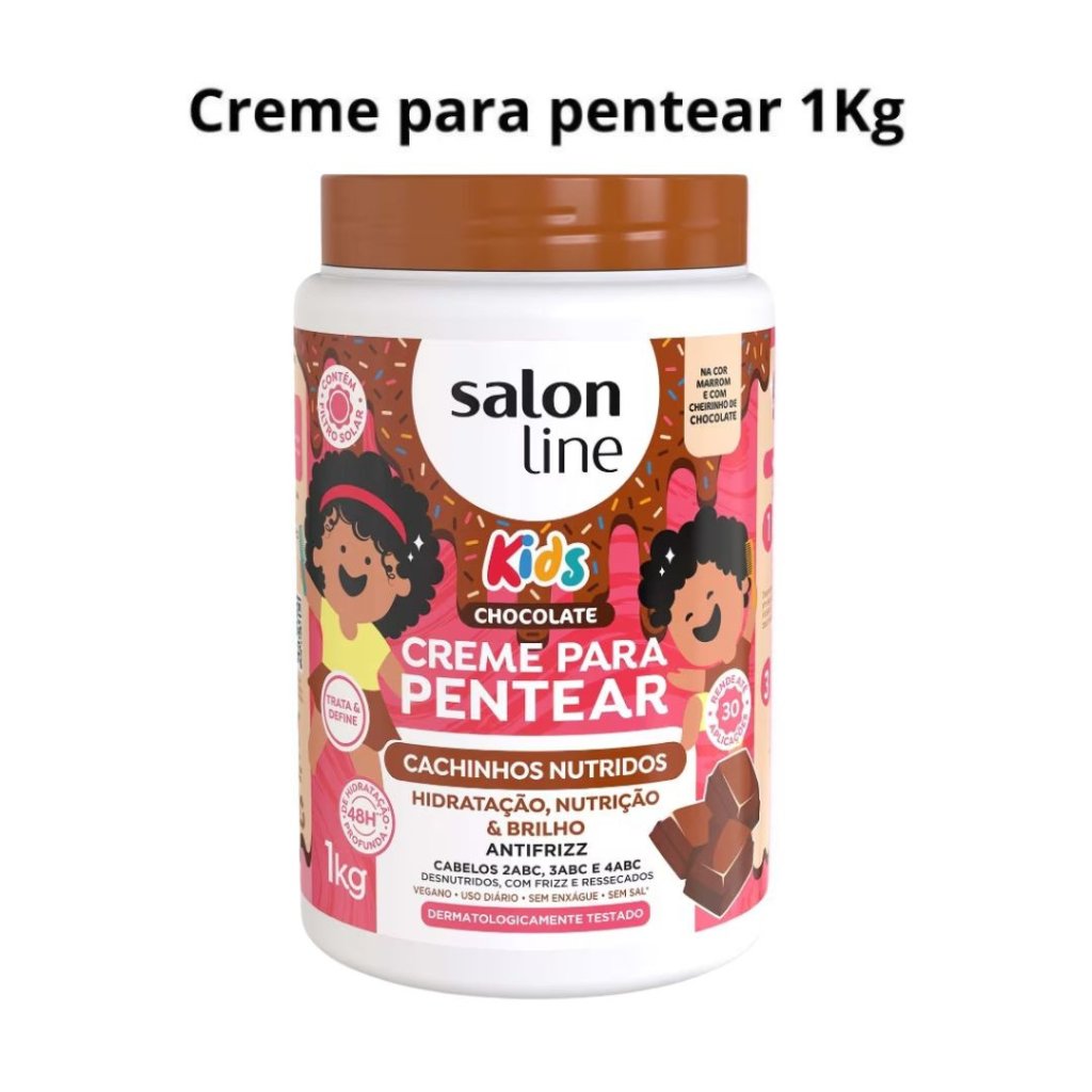 Creme de Pentear 1kg Salon Line Kids Chocolate