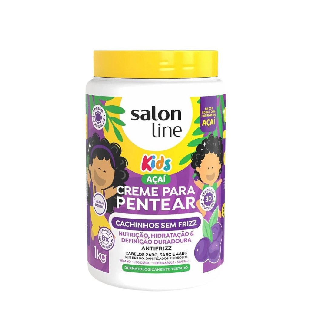 Creme de Pentear 1kg Salon Line Kids Açai 1kg