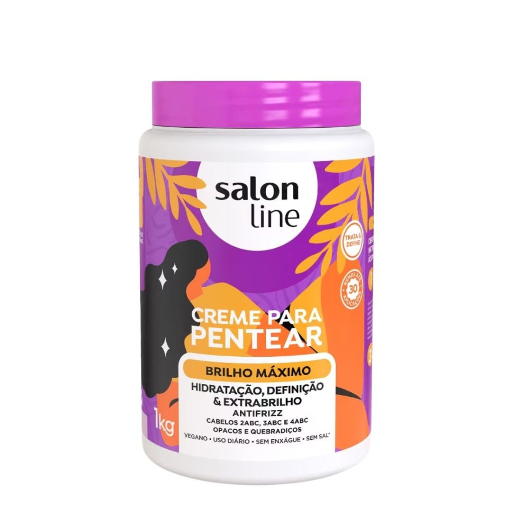 Creme de Pentear 1kg Salon Line Brilho Maximo 