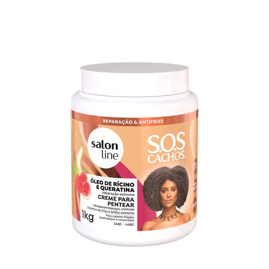 Creme de Pentear 1kg Salon Line SOS Rícino 