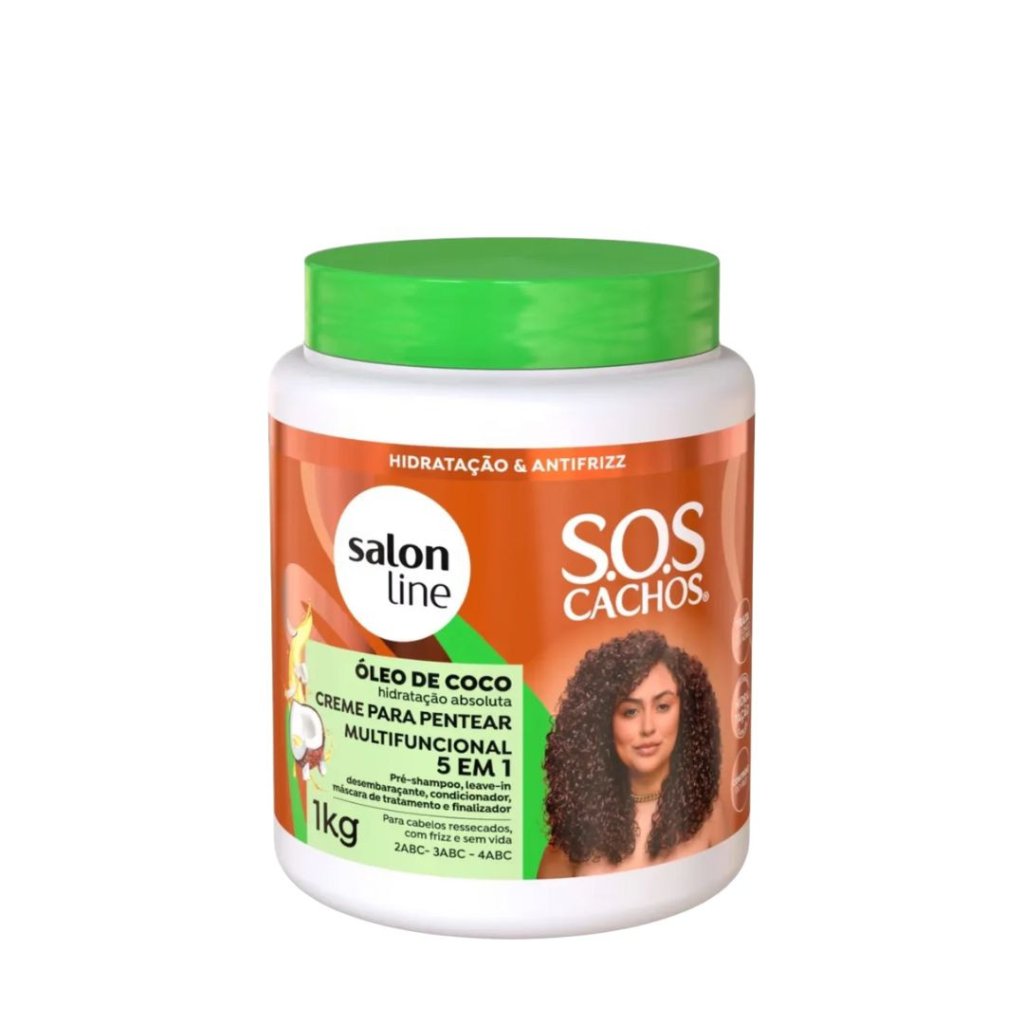 Creme de Pentear 1kg Salon Line SOS Óleo de Coco