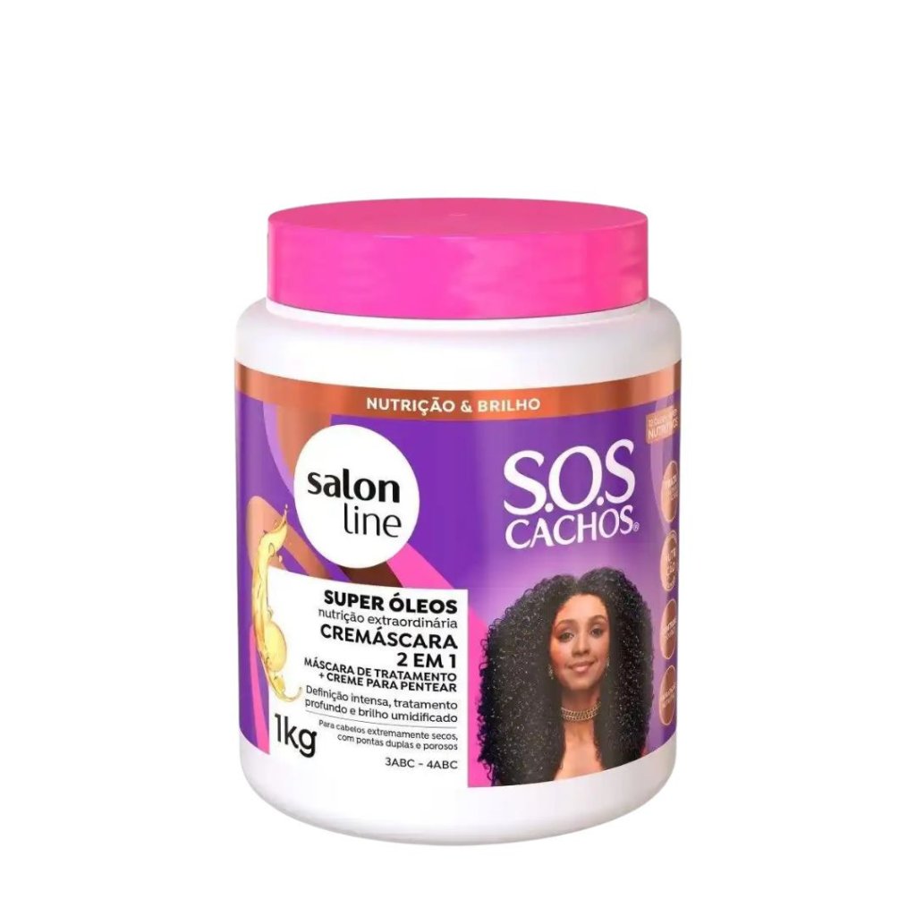 Cremascara 2 em 1 Super Óleos Salon Line 1Kg