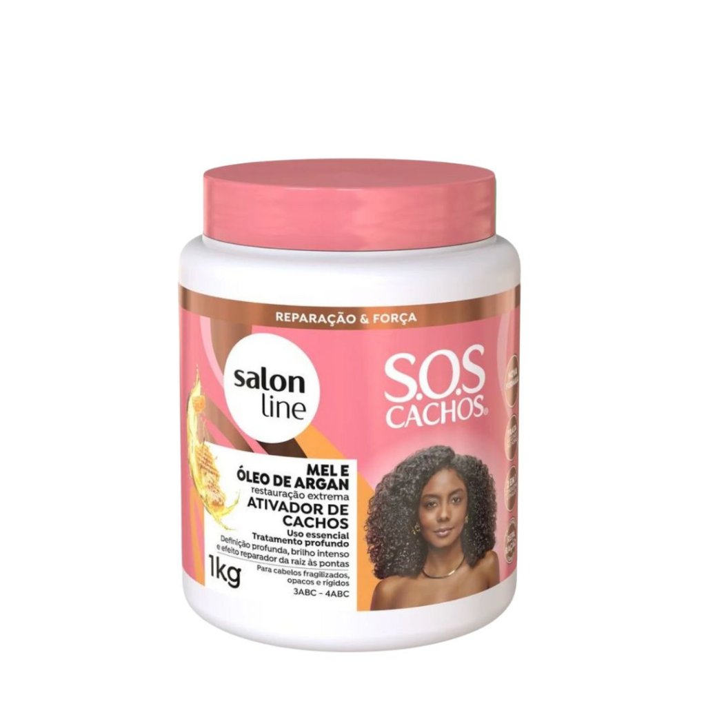 Ativador de Cachos Mel e Argan Salon Line 1 Kg