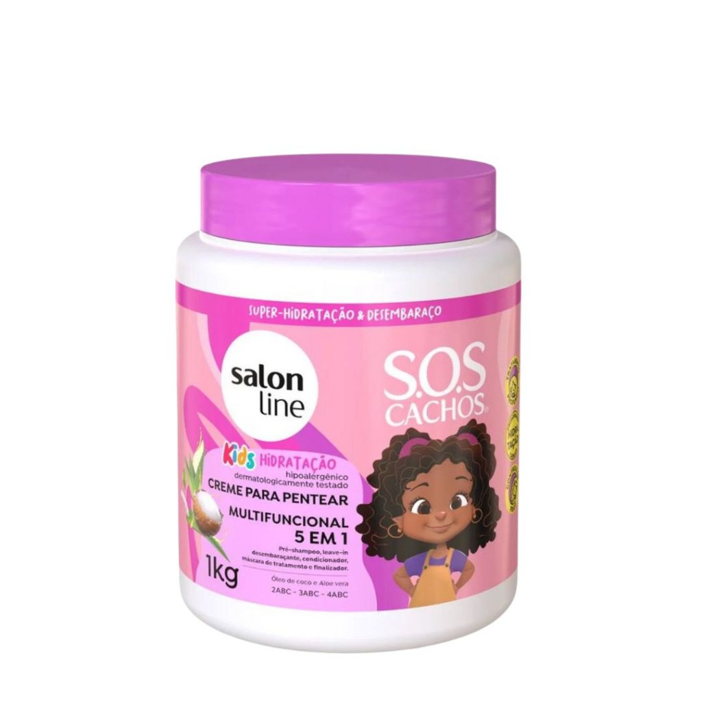 Creme de Pentear 1kg Salon Line SOS Kids Hidratação 5x1 