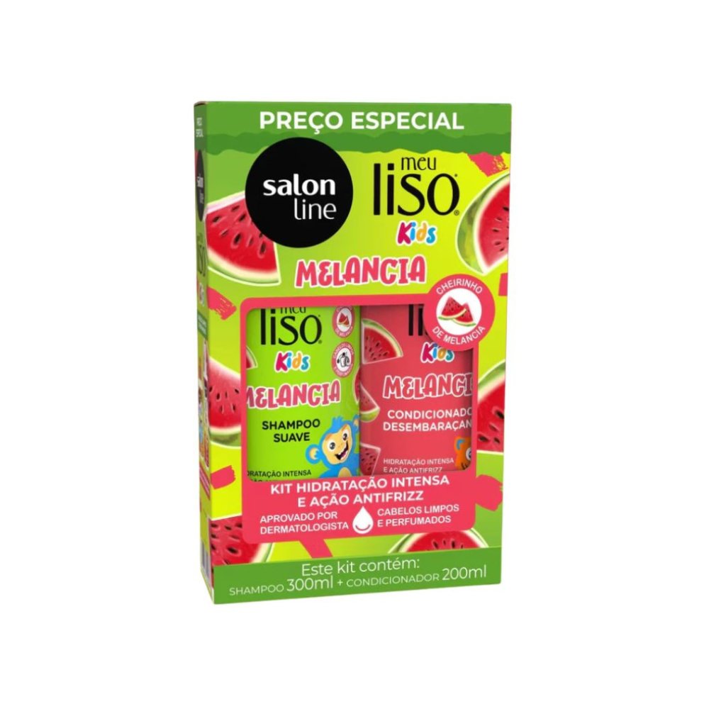 Kit Salon Line Shamp 300ml + Cond 200ml Kids Melancia Liso