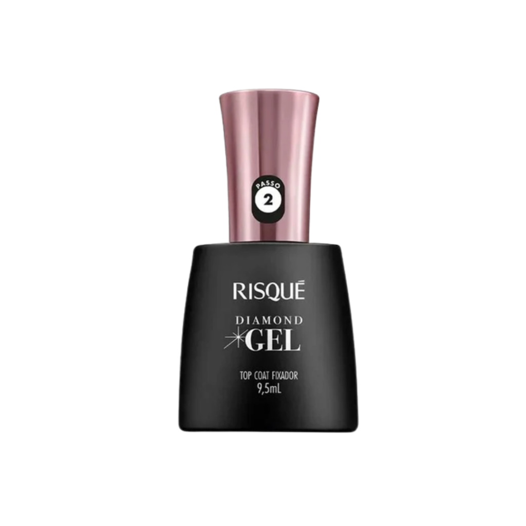 Esmalte Extra Brilho Risqué Top Coat Efeito Gel