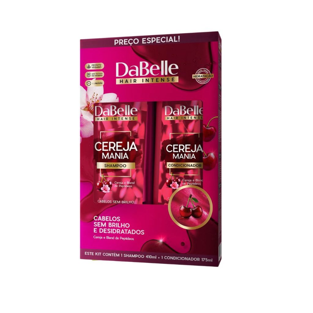 Kit DaBelle Shamp 410ml + Cond 175ml Cereja Mania (grande)