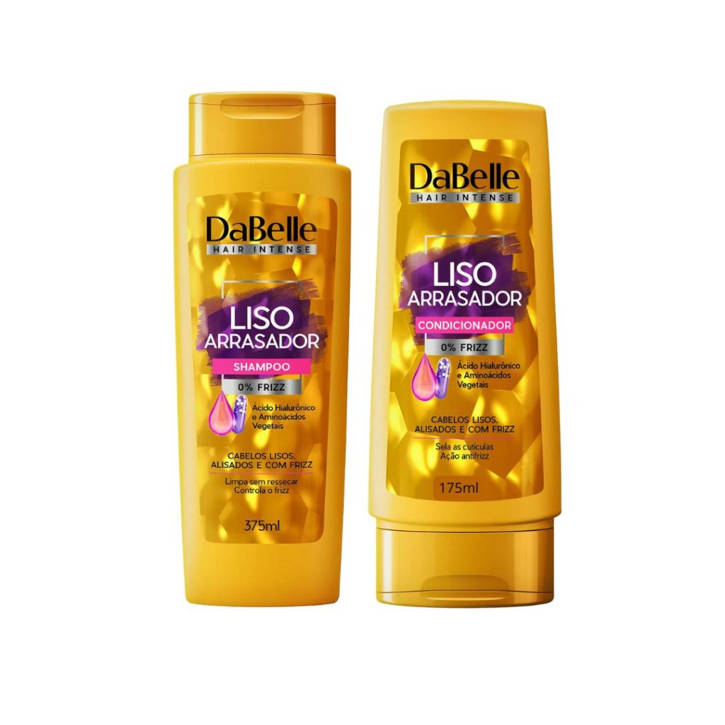 Kit DaBelle Shamp 375ml + Cond 175ml Liso Arrasador (grande)