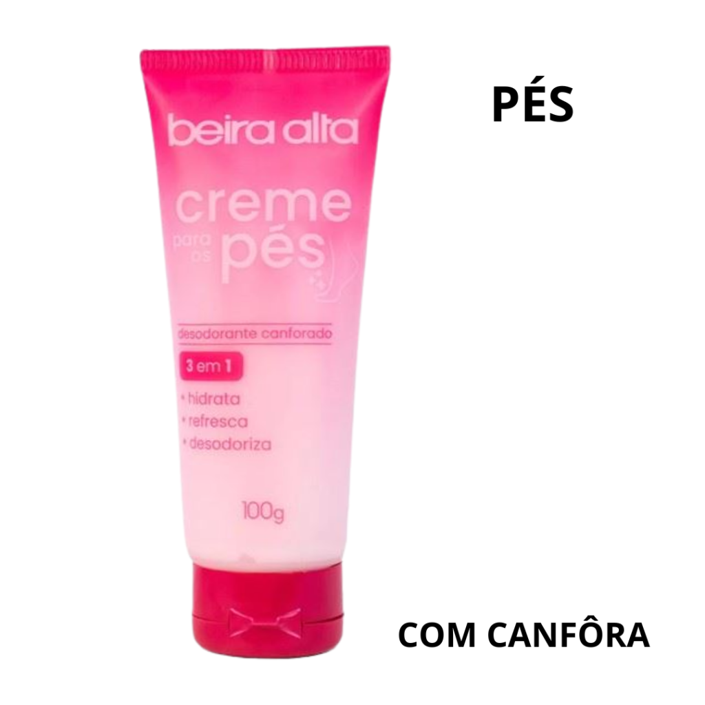 Creme Beira Alta Pés 3 em 1 100g Rosa 