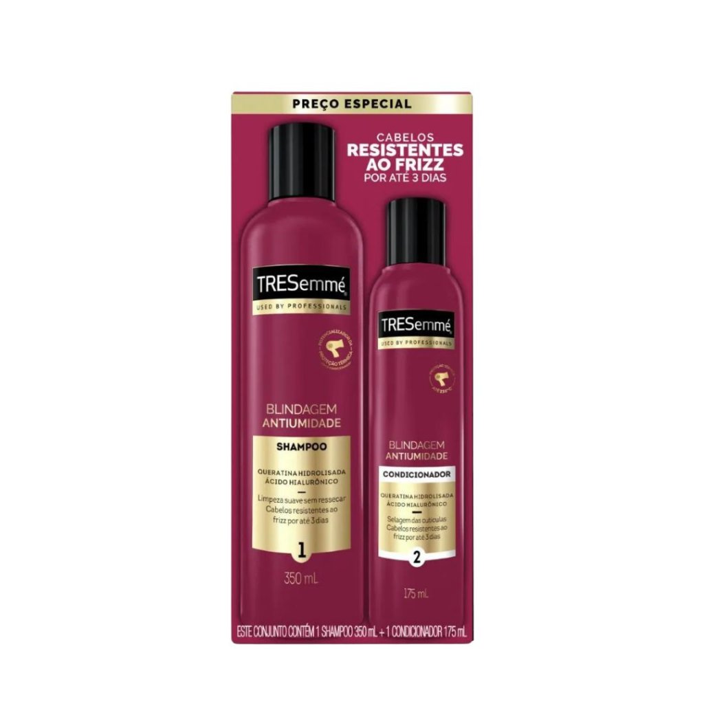 Kit Tresemmé Shamp 350 + Cond 175ml  Blindagem Antiumidade