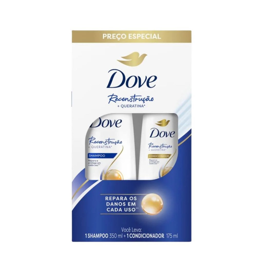 Kit Dove Shamp 350 + Cond 175ml Reconstruçao
