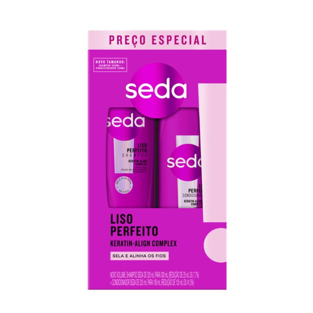 Kit Seda Shamp 300 + Cond 190ml Liso