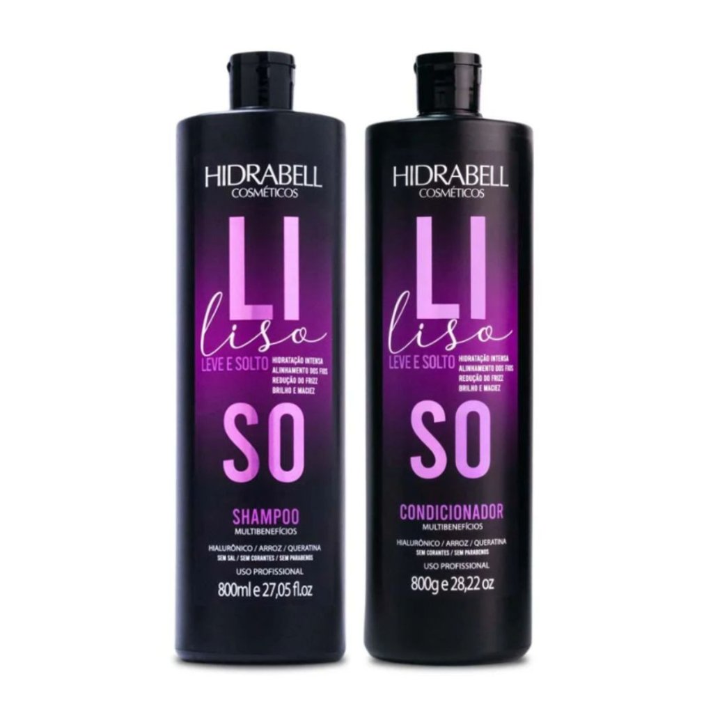 Kit Hidrabell Shamp + Cond 800ml  Liso Leve e Solto