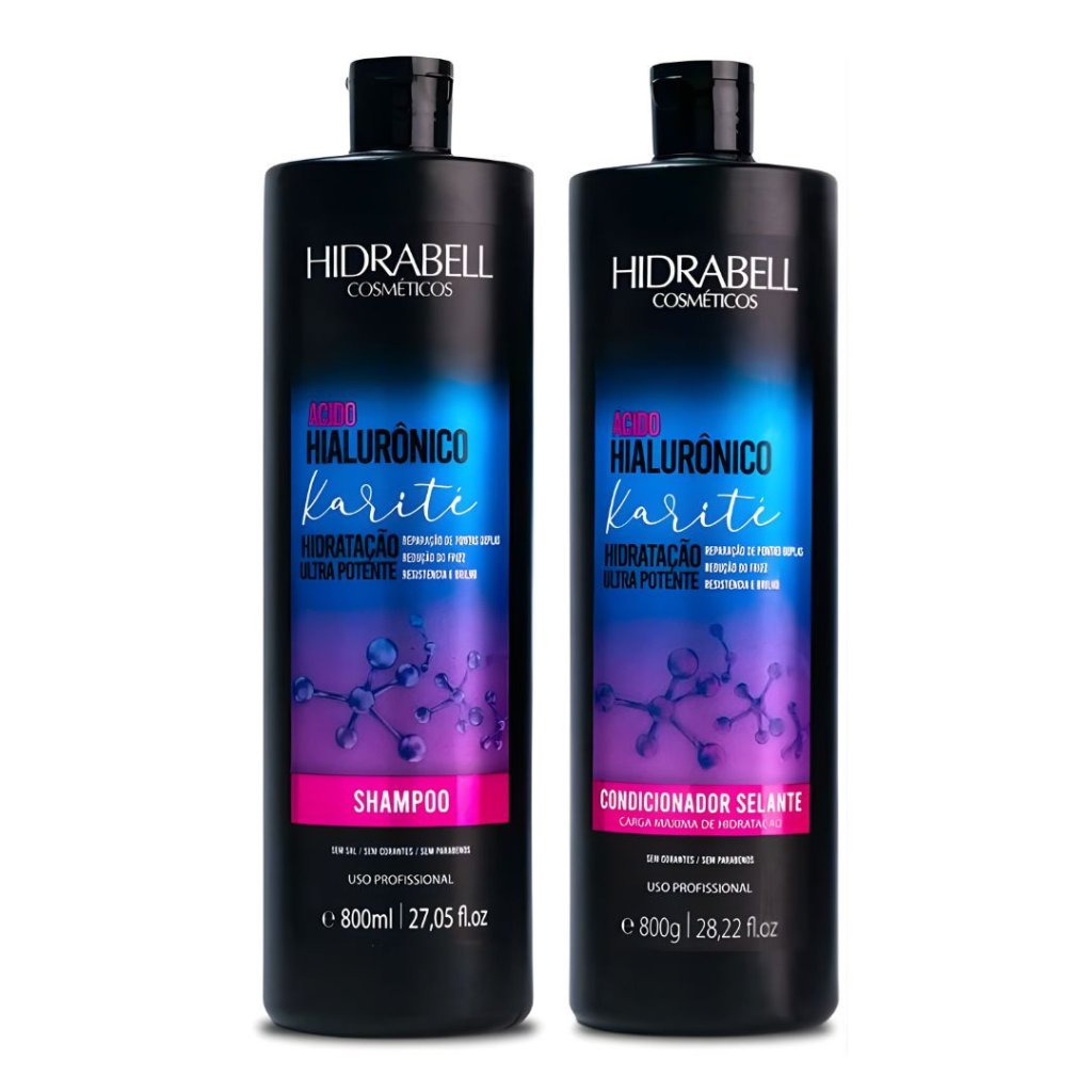 Kit Hidrabell Shamp + Cond 800ml Acido Hialuronico 