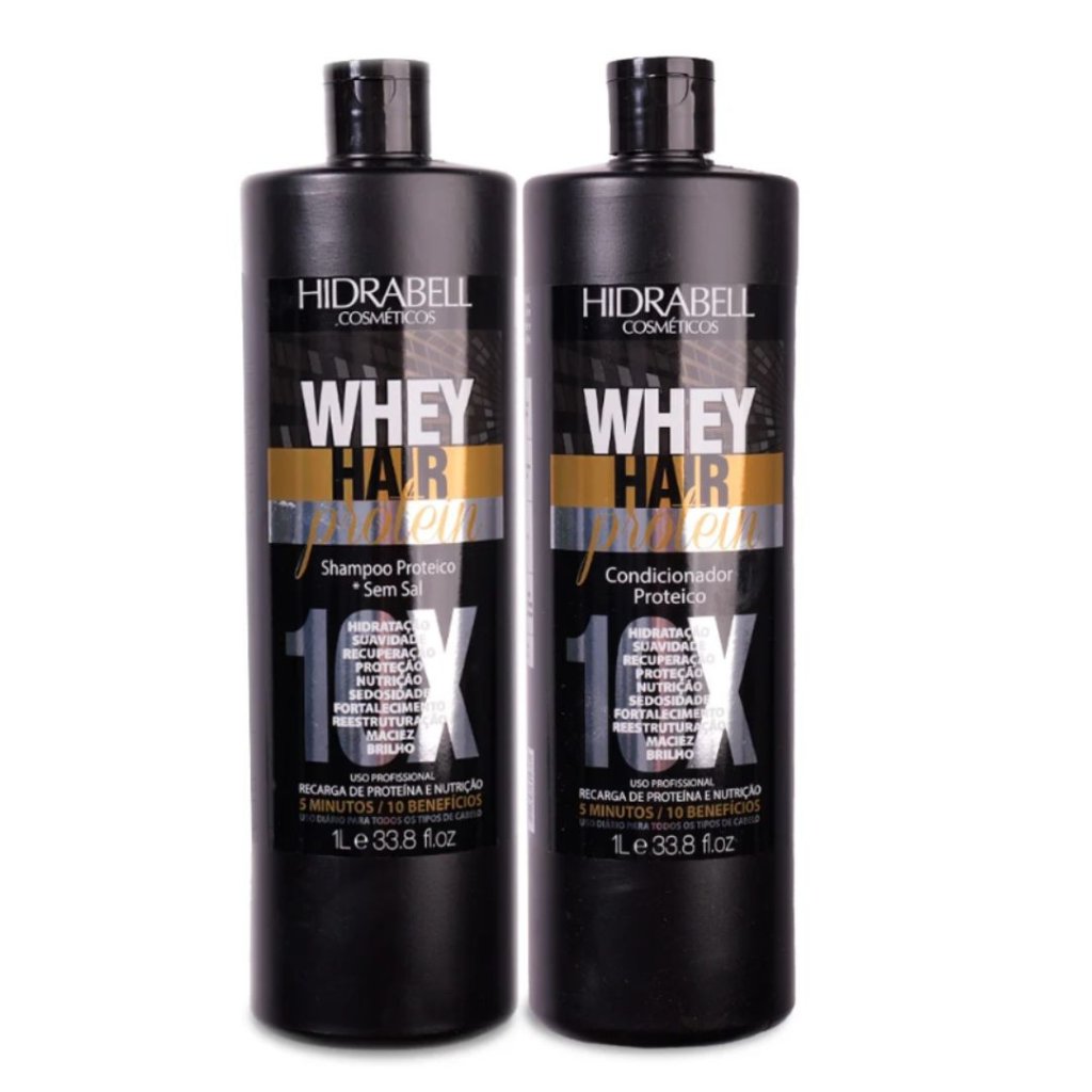 Kit Hidrabell Shamp + Cond 1L  Whey Hair Protein