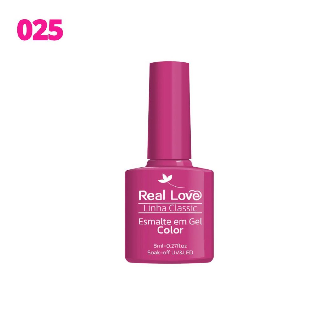 Esmalte UV Gel Real Love 8ml 025 Rosa