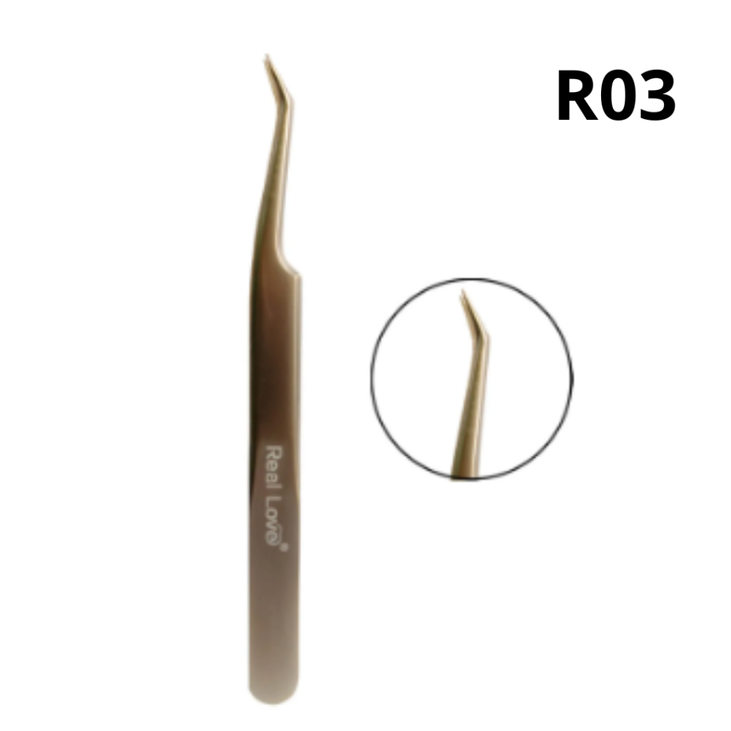Pinça Extensão de Cílios Real Love R03