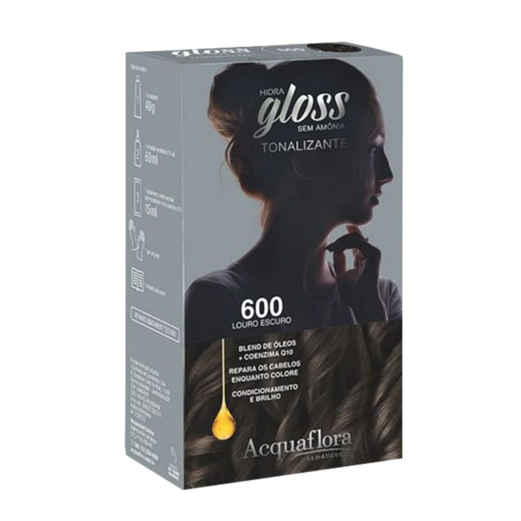 Tonalizante Loiro Escuro Hidra Gloss Acquaflora 600