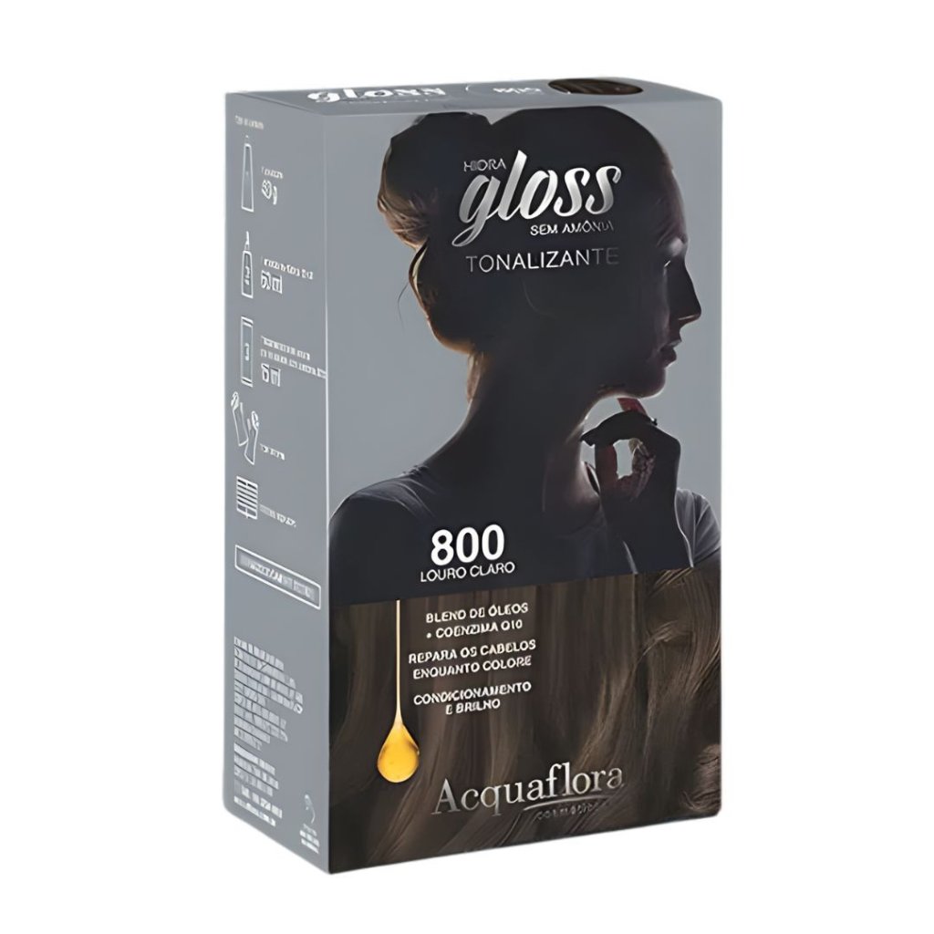 Tonalizante Loiro Claro Hidra Gloss Acquaflora 800