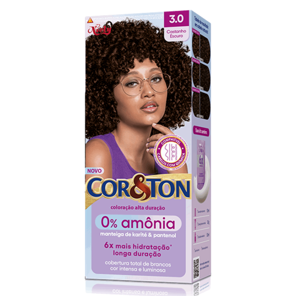 Tonalizante Castanho Escuro Cor&ton 3.0