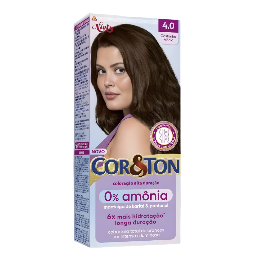 Tonalizante Castanho Médio Cor&ton 4.0