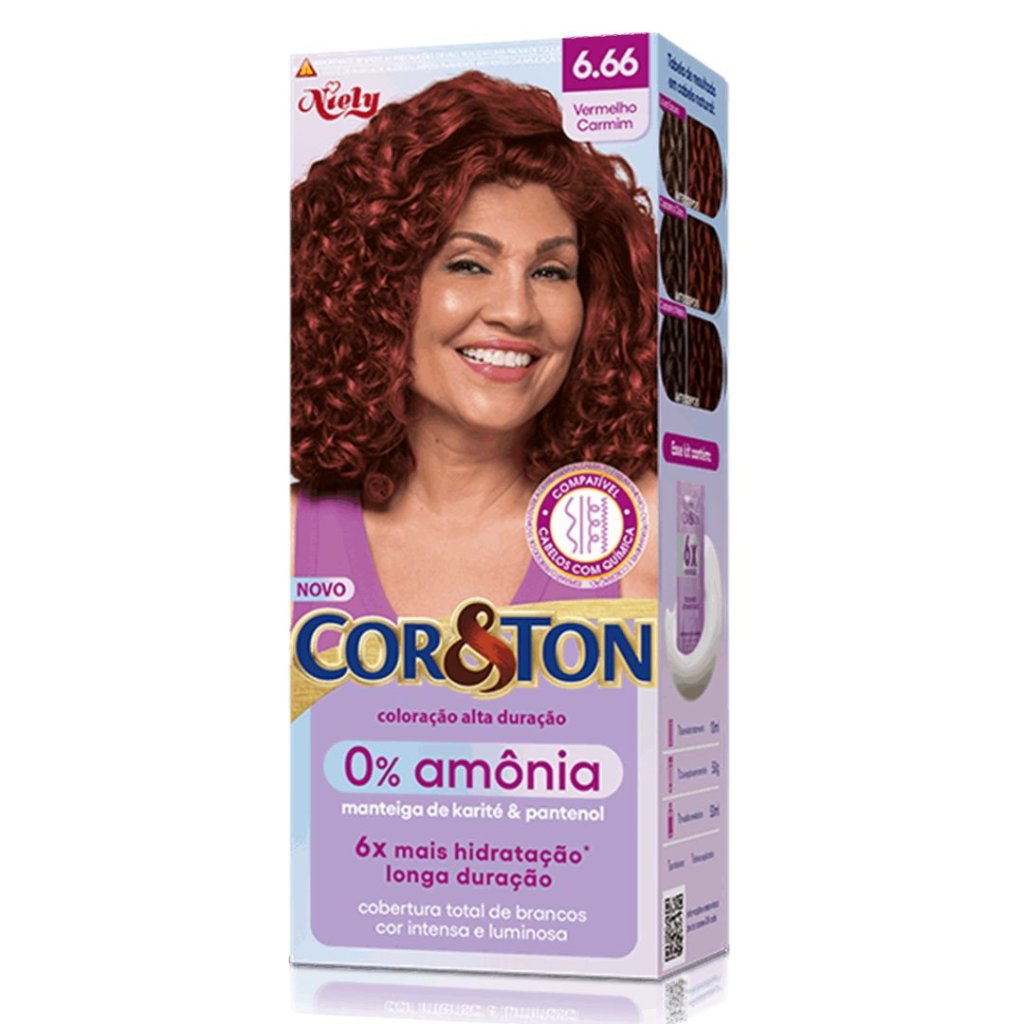 Tonalizante Vermelho Cor&ton 6.66