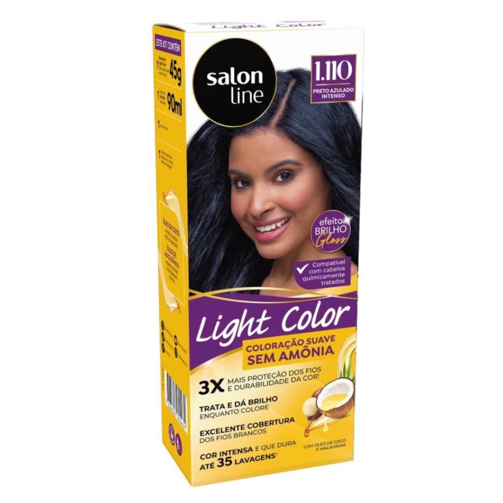 Tonalizante Preto Light Color Salon Line 1.110