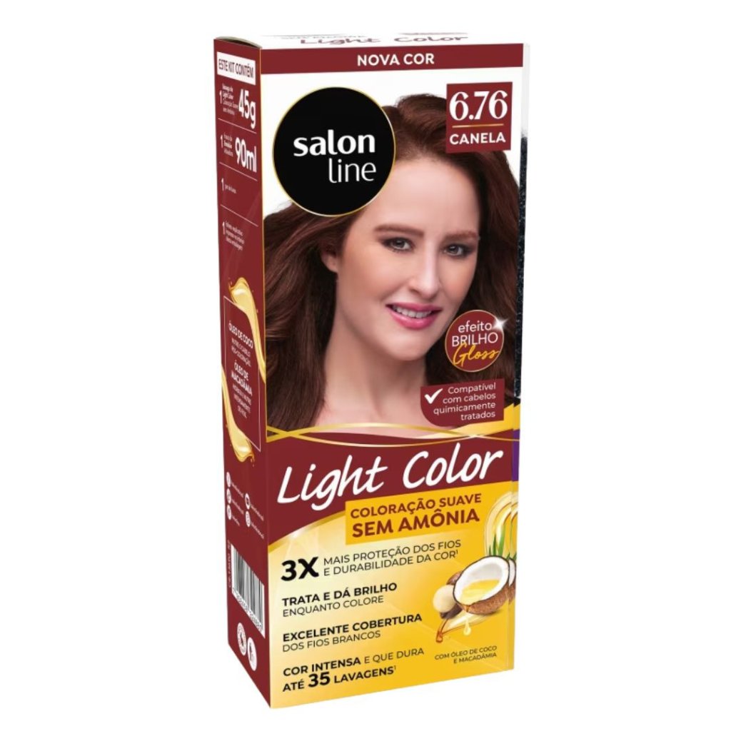 Tonalizante Marrom Light Color Salon Line 6.76