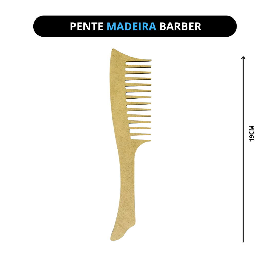 Pente de Madeira Barber 
