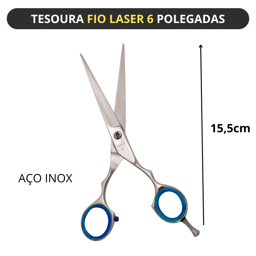 Tesoura Fio Laser 6 Polegadas Santa Clara