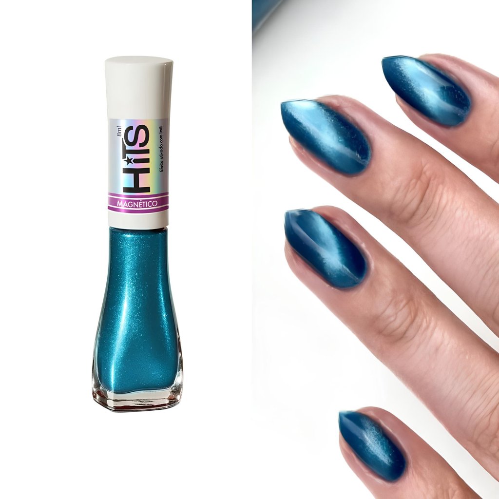 Esmalte Azul Hits Magnético Aura de Cristal 8ml