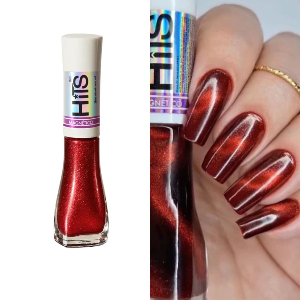 Esmalte Vermelho Hits Magnético Magneto 8ml
