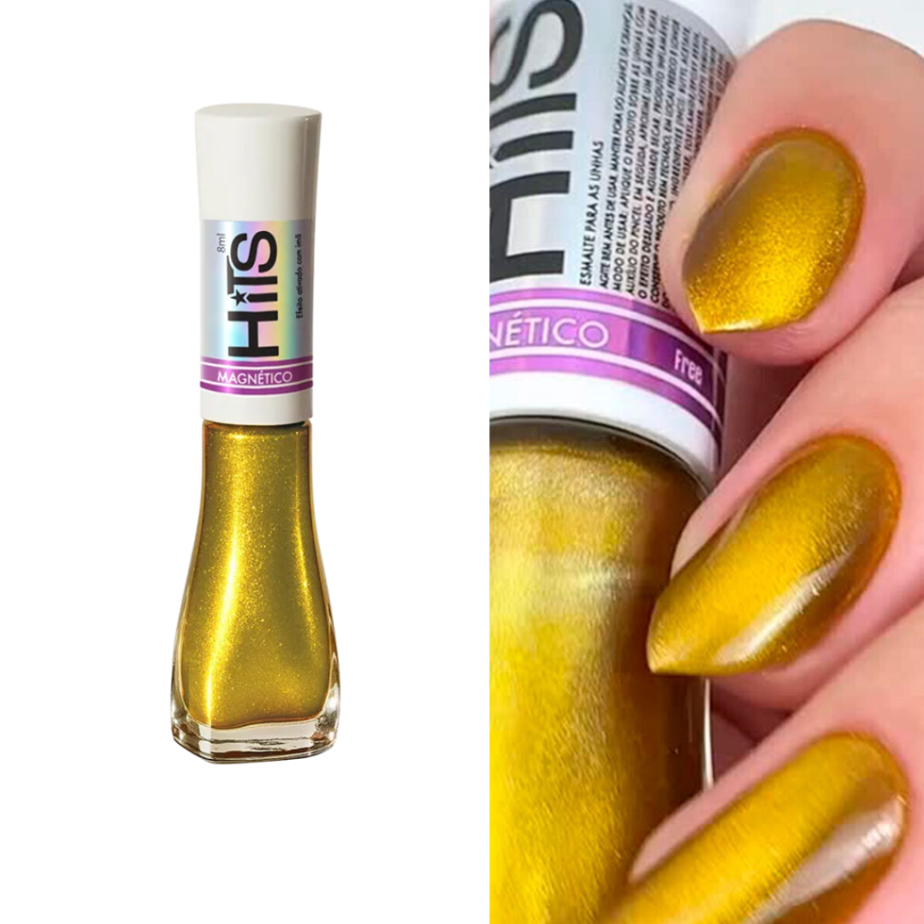 Esmalte Dourado Hits Magnético Vento Solar 8ml