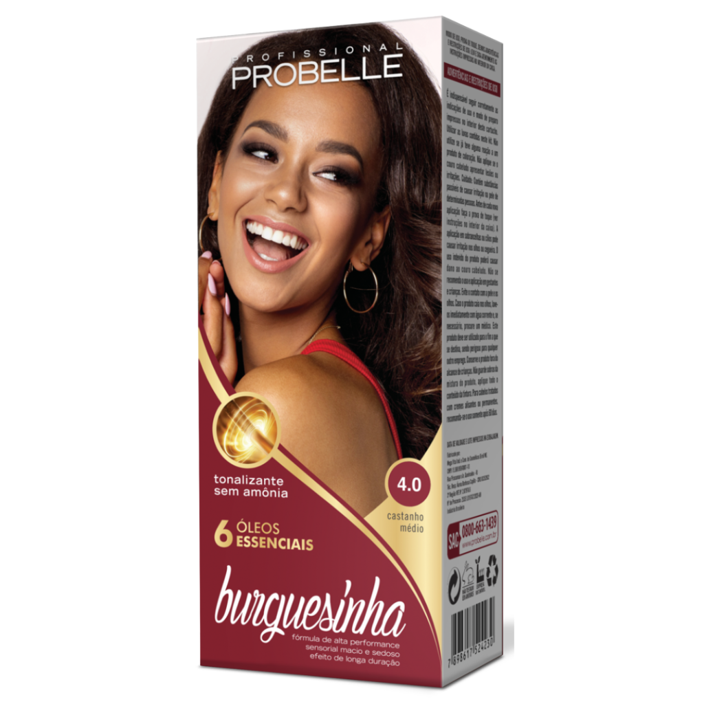 Tonalizante Castanho Médio Burgeusinha Probelle 4.0