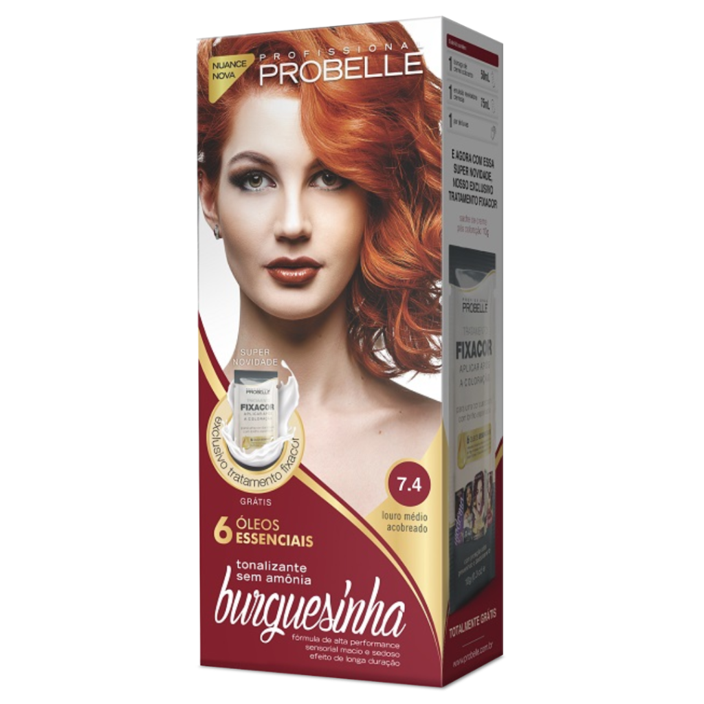 Tonalizante Cobre Burguesinha Probelle 7.4