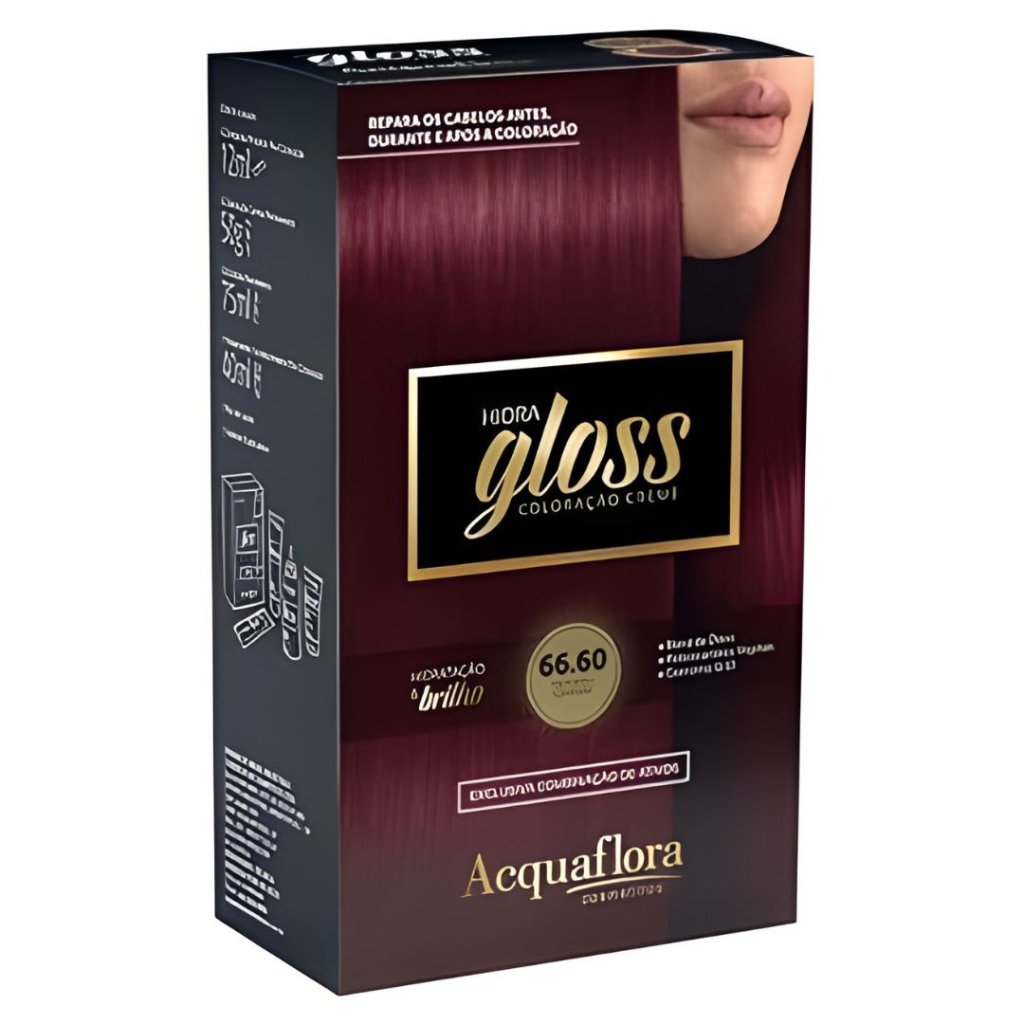 Tinta Vermelho Kit Acquaflora Hidra Gloss 66.60