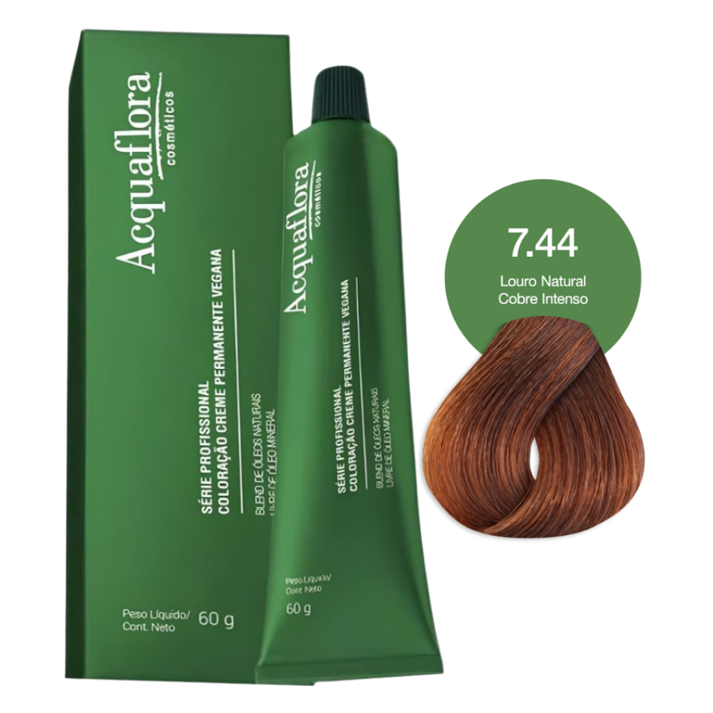 Tinta Cobre Acquaflora Vegana 7.44