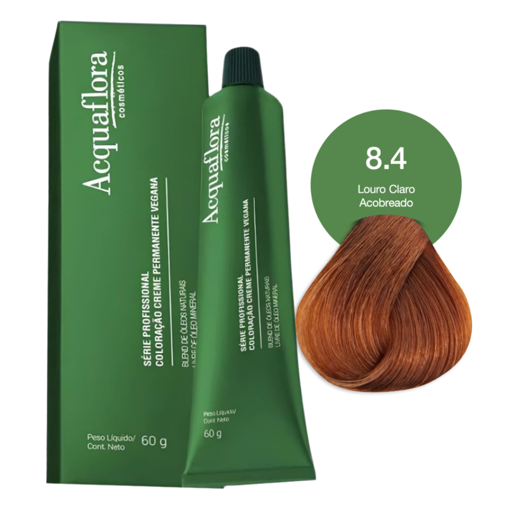 Tinta Cobre Acquaflora Vegana 8.4