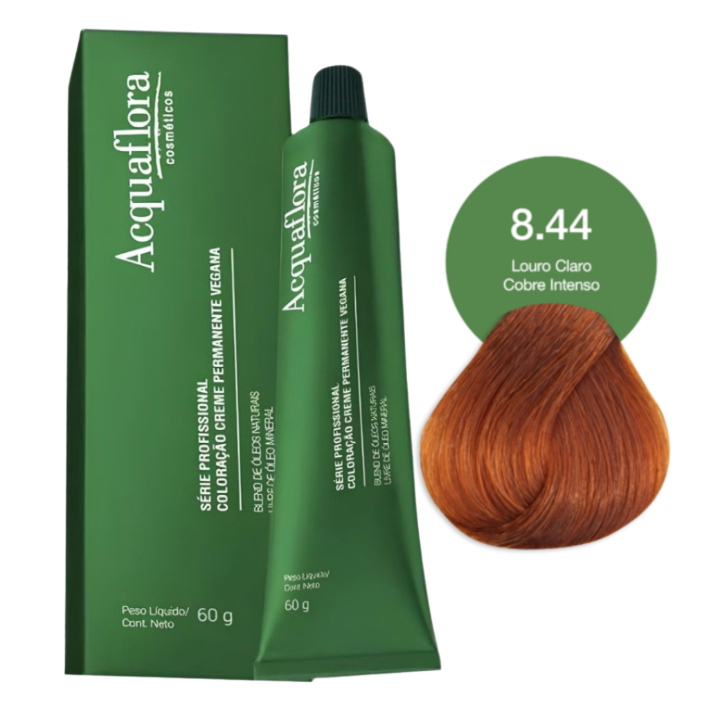 Tinta Cobre Acquaflora Vegana 8.44