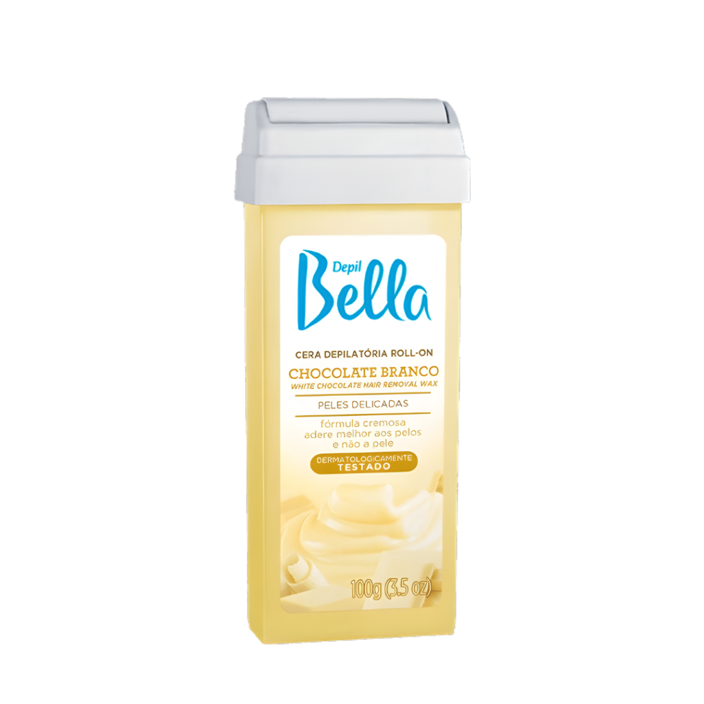 Cera Roll On Depil Bella Chocolate Branco 100g