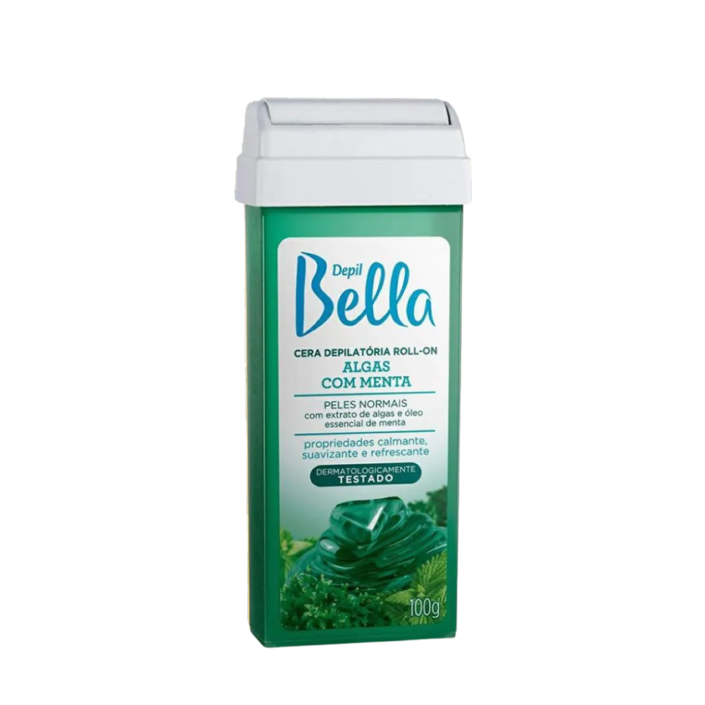 Cera Roll On Depil Bella Algas com Menta 100g