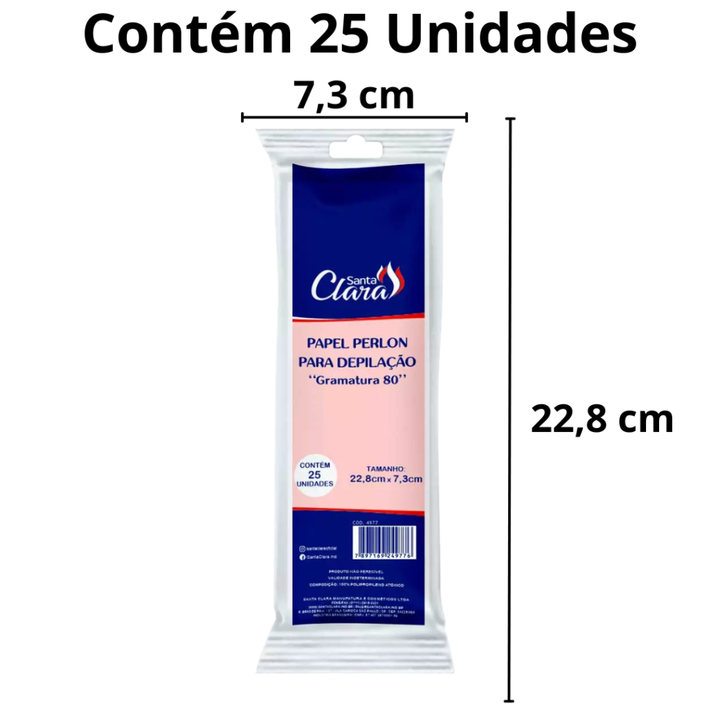 Papel Depilação Perlon 25 Un