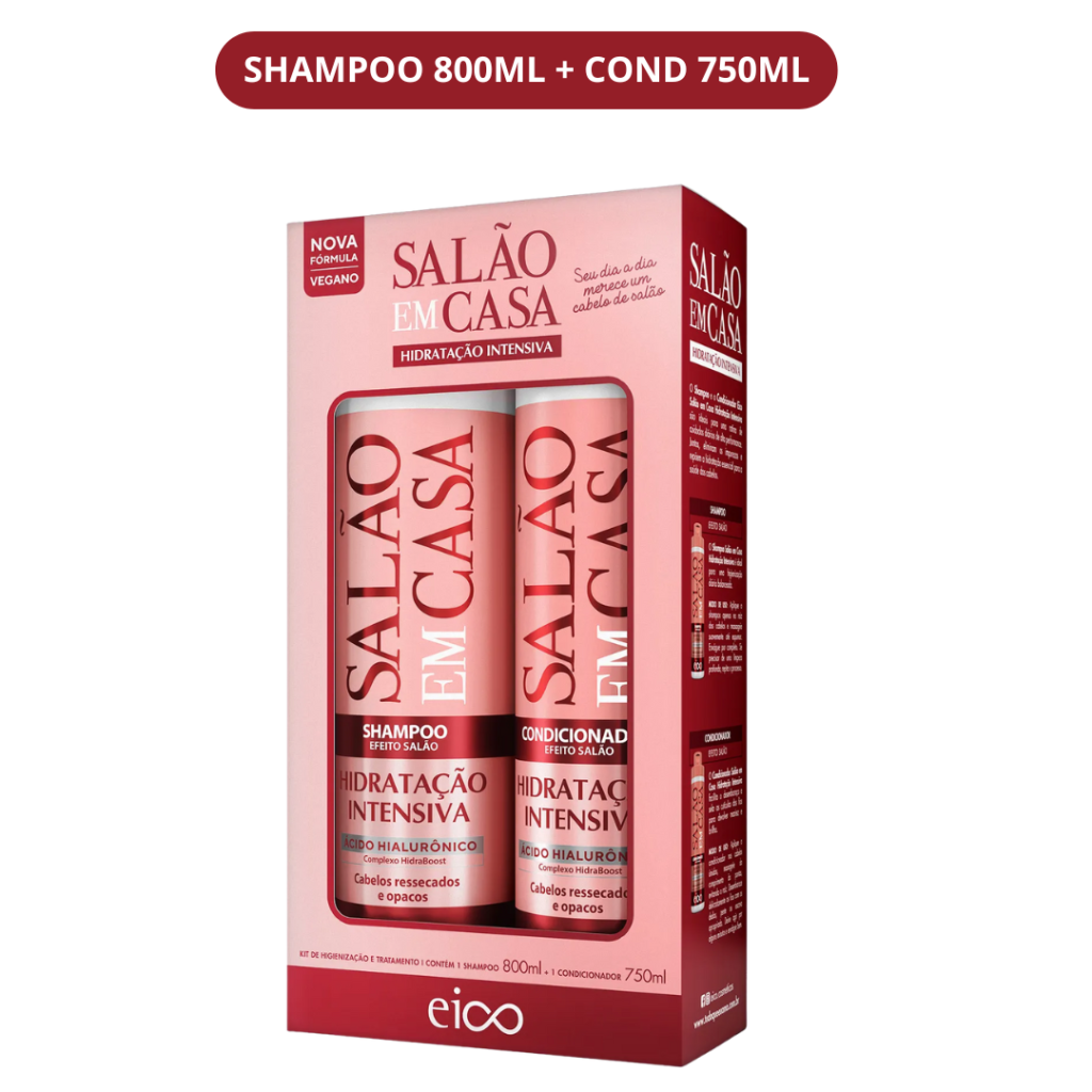 Kit Eico Salão em Casa Hidratação Intensiva 800ml