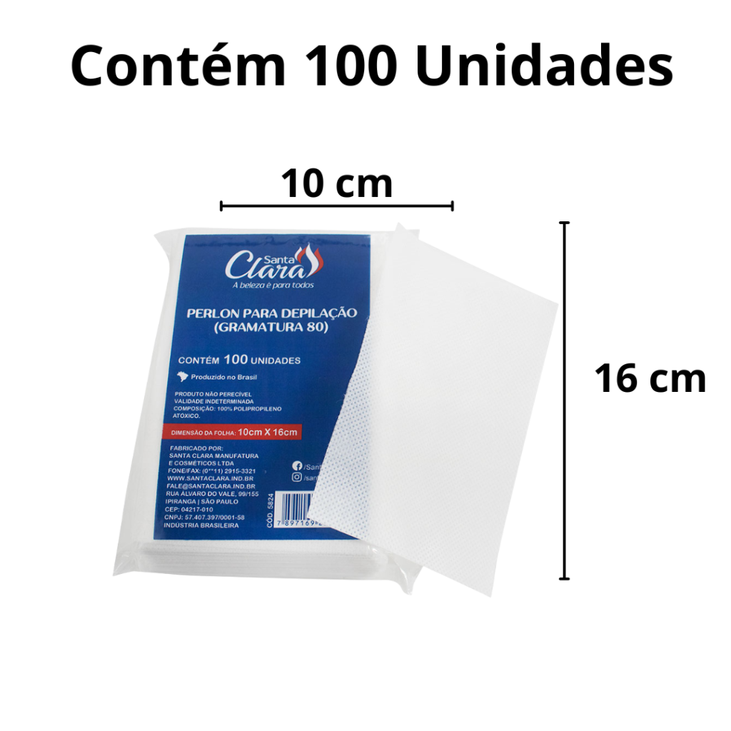 Papel Depilação Perlon 100 Un