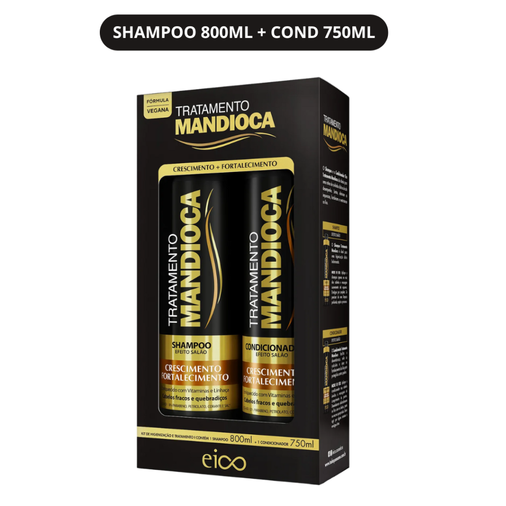 Kit Eico Mandioca Reconstrução 800ml