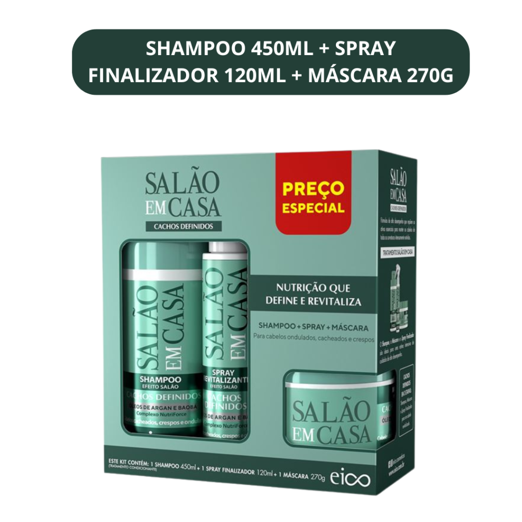 Kit Eico Cachos Definidos 3 Itens 