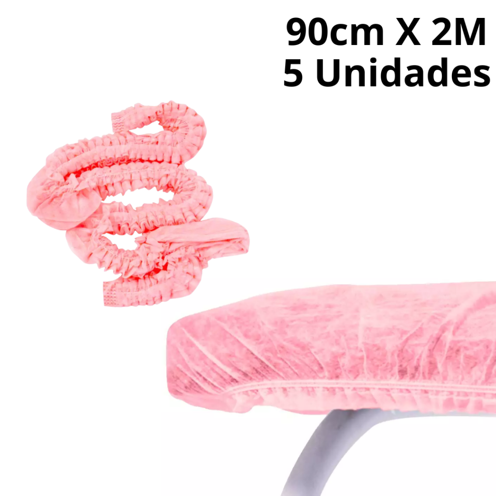 Lençol Descartavel C/ Elástico 5 Uni Rosa