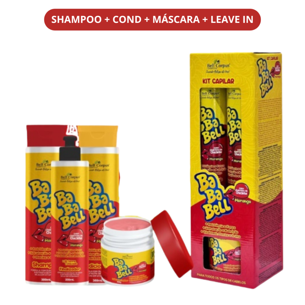 Kit Bababell Chiclete 4 Peças  